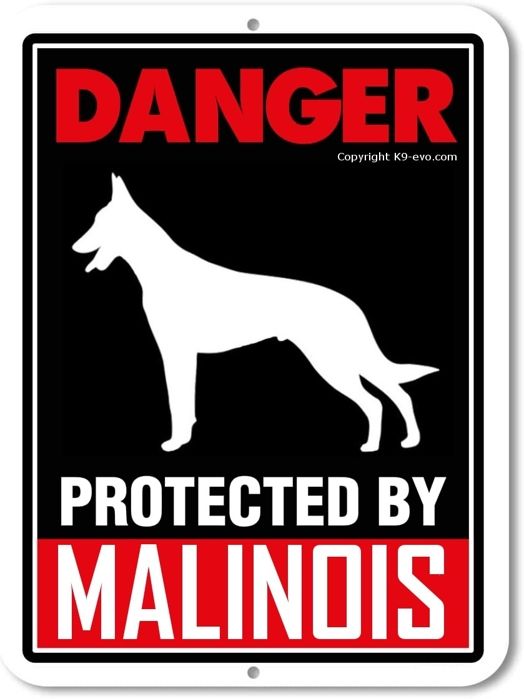 K9 Warning Malinois PVC