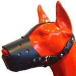 K9 Muilband leather Orca (1)